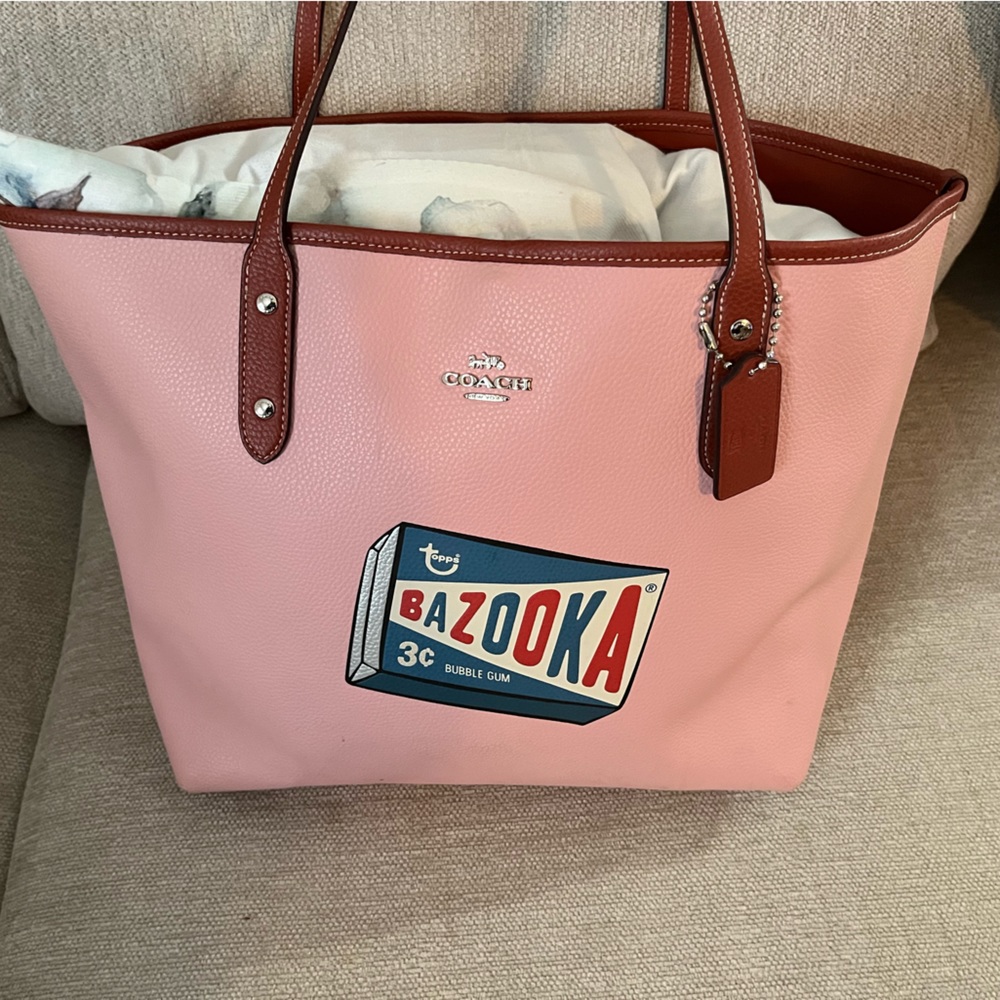 Pink Coach Bazooka tote